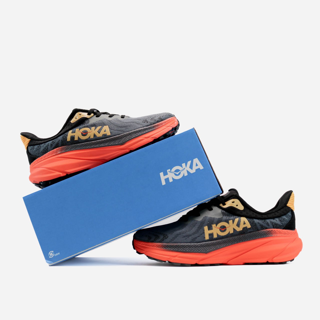 Hoka Challenger ART 7 Grey Black Yellow Orange