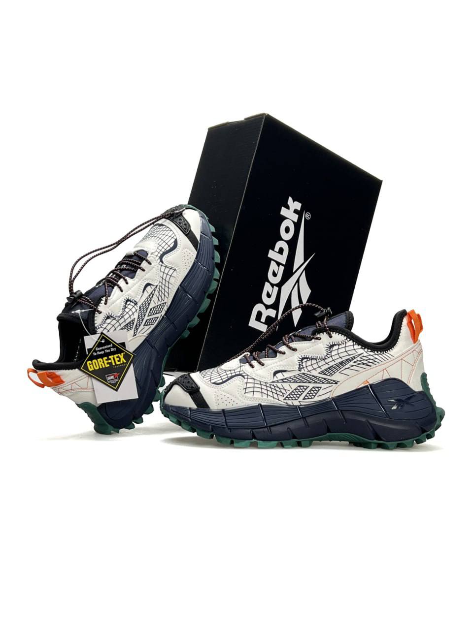 Reebok Zig Kinetica 2.5 Edge Gore-Tex Beige Navy