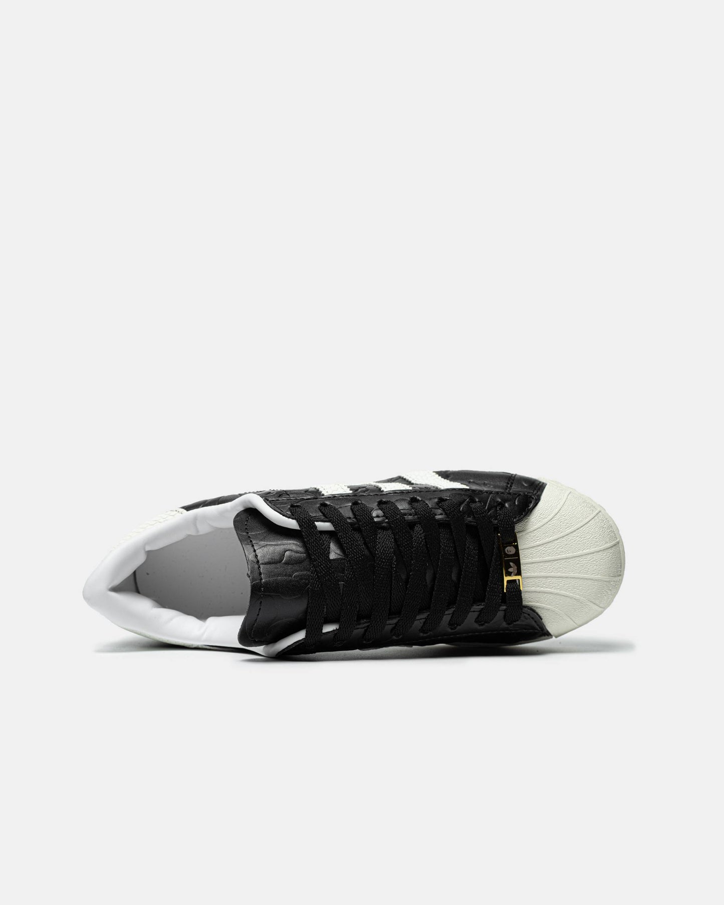 Bape x Adidas Superstar x Atmos Black White