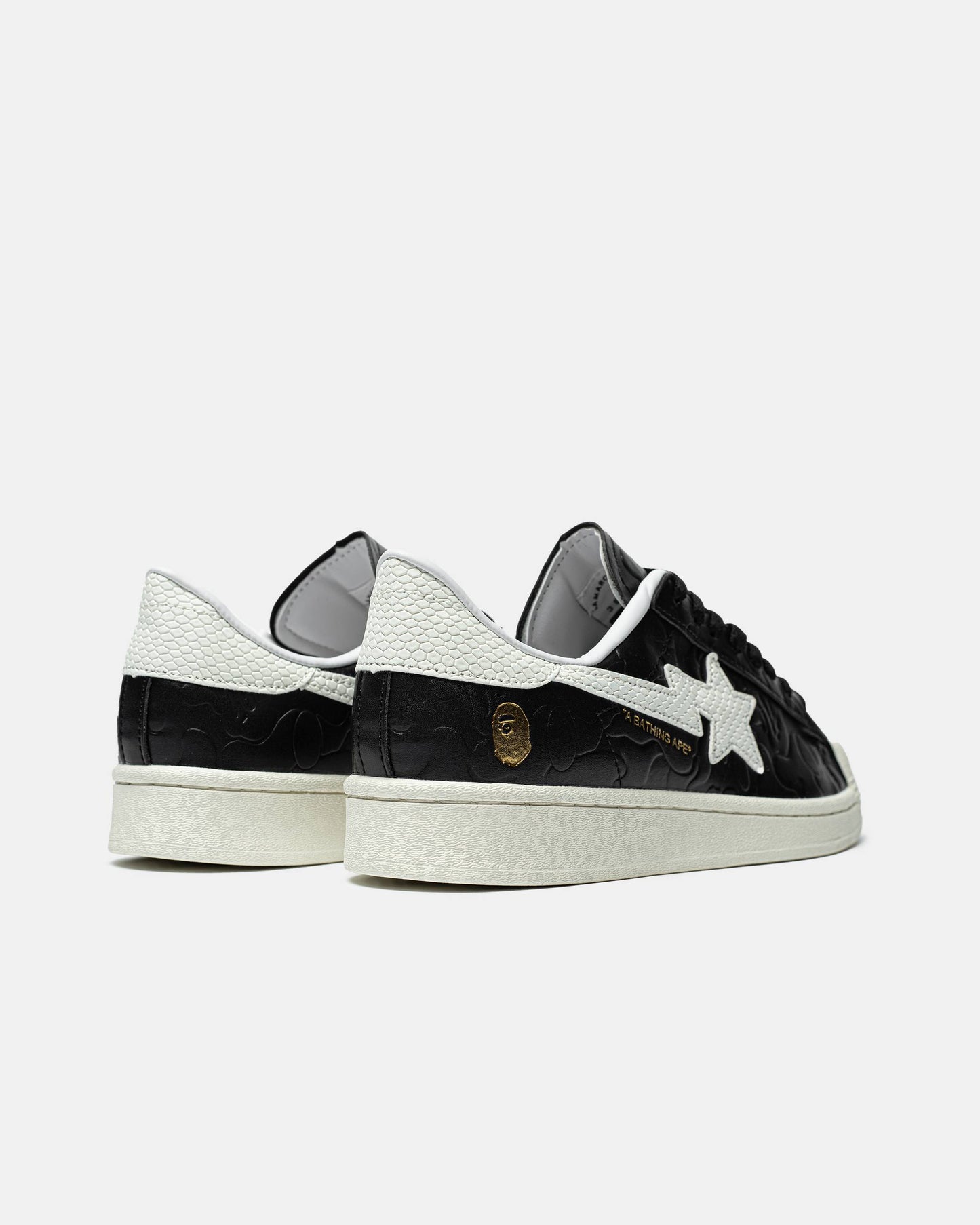 Bape x Adidas Superstar x Atmos Black White