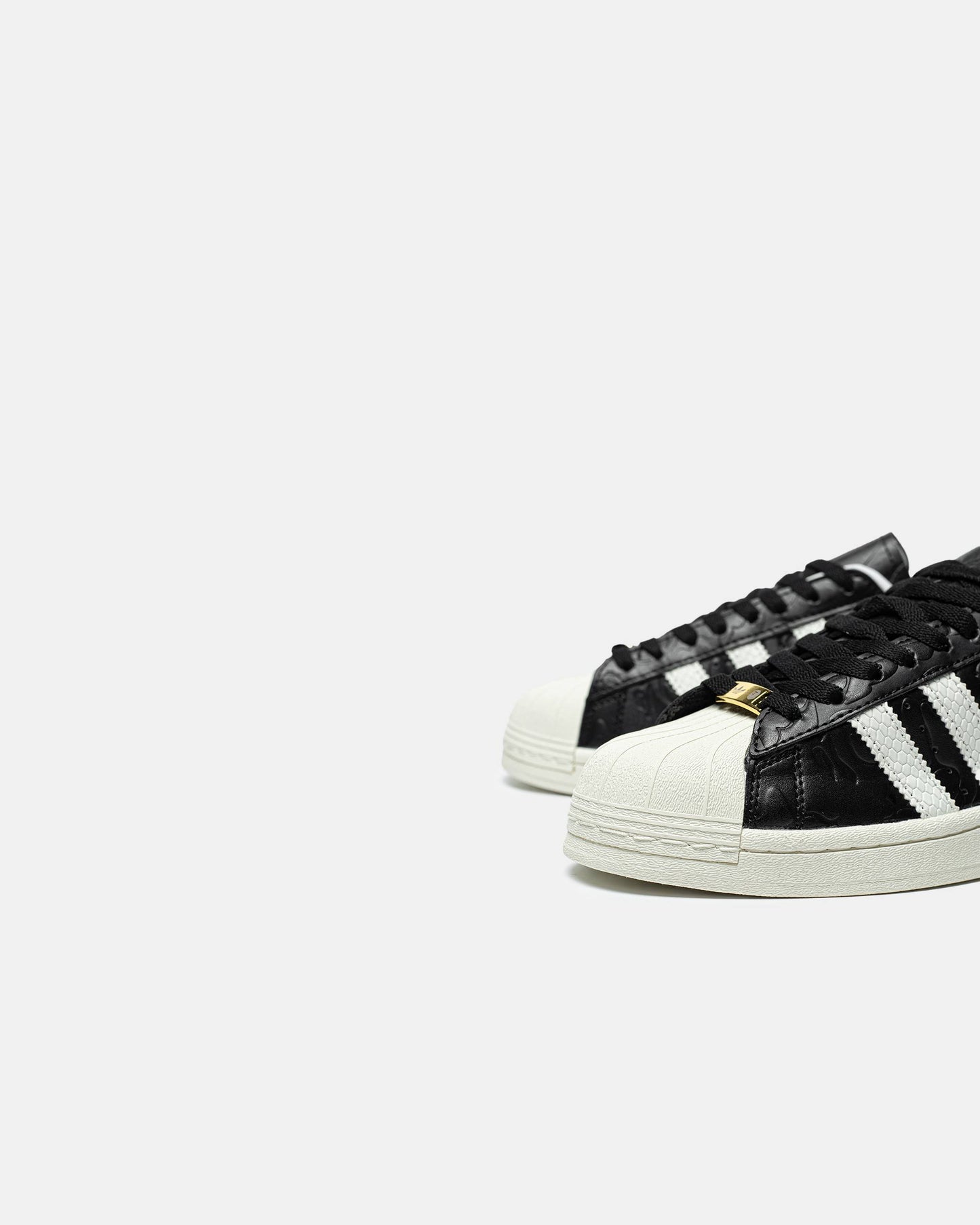 Bape x Adidas Superstar x Atmos Black White