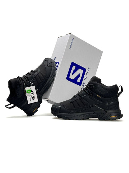 Salomon X Ultra 4 Mid Fur All Black