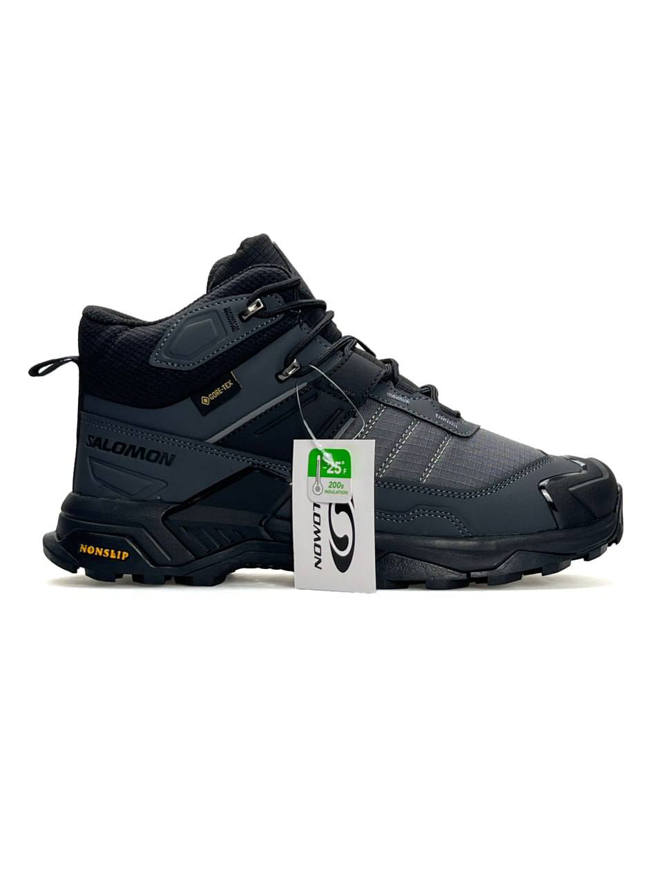 Salomon X Ultra 4 Mid Fur Grey Black
