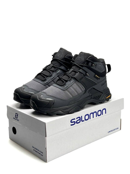 Salomon X Ultra 4 Mid Fur Grey Black