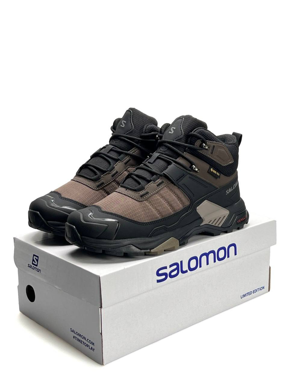 Salomon X Ultra 4 Mid Fur Black Brown