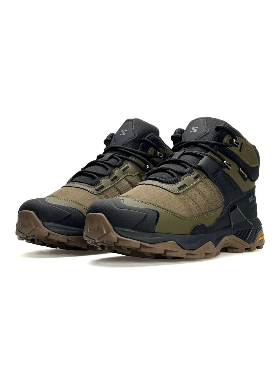 Salomon X Ultra 4 Mid Fur Khaki Black