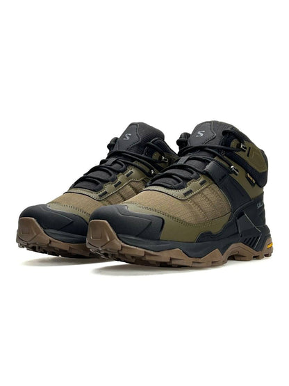 Salomon X Ultra 4 Mid Fur Khaki Black