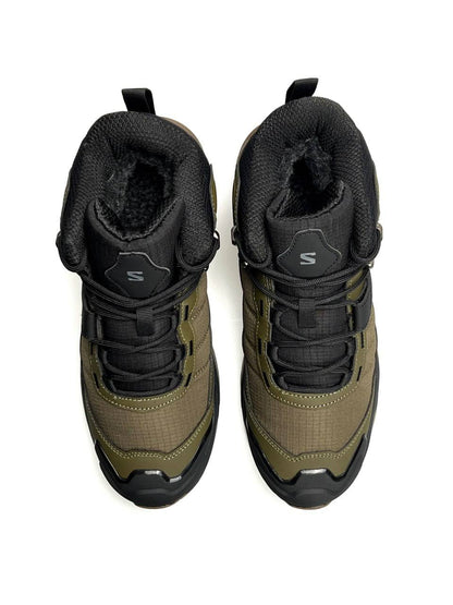 Salomon X Ultra 4 Mid Fur Khaki Black