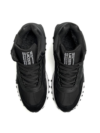 Lacoste Elite Active High Fur Black White