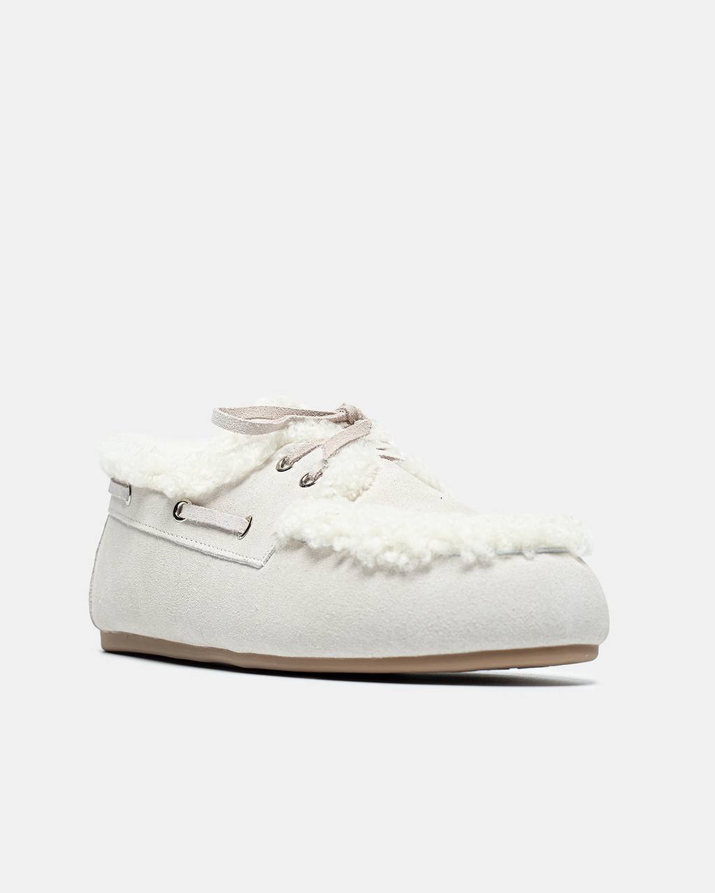 Miu Miu Loafers Winter Light Grey