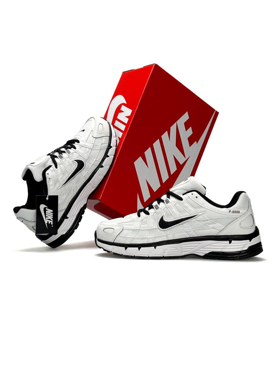 Nike P-6000 White Black Logo