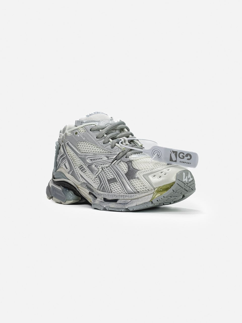 Balenciaga Runner Trainer White Silver