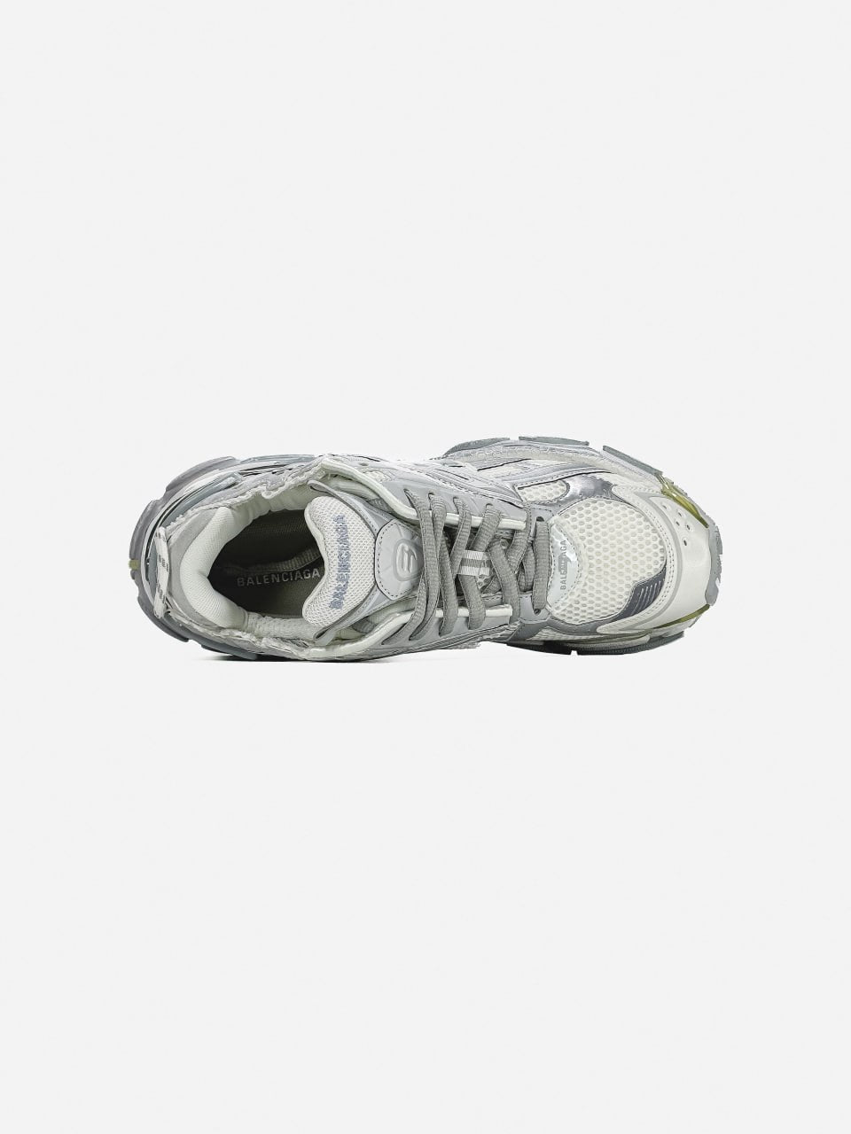 Balenciaga Runner Trainer White Silver