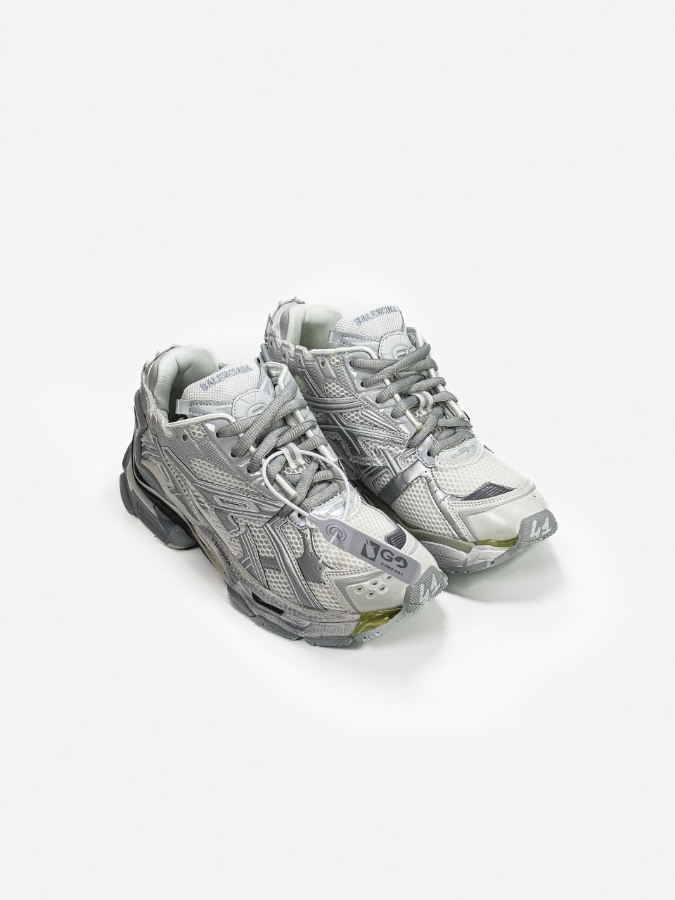 Balenciaga Runner Trainer White Silver