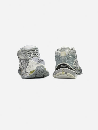 Balenciaga Runner Trainer White Silver
