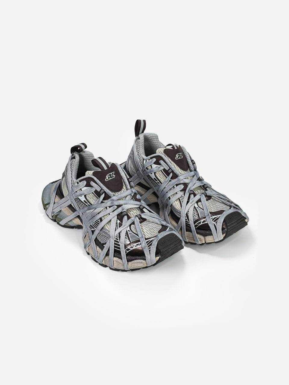 Balenciaga 3XL Extreme Lace Sneaker in Brown