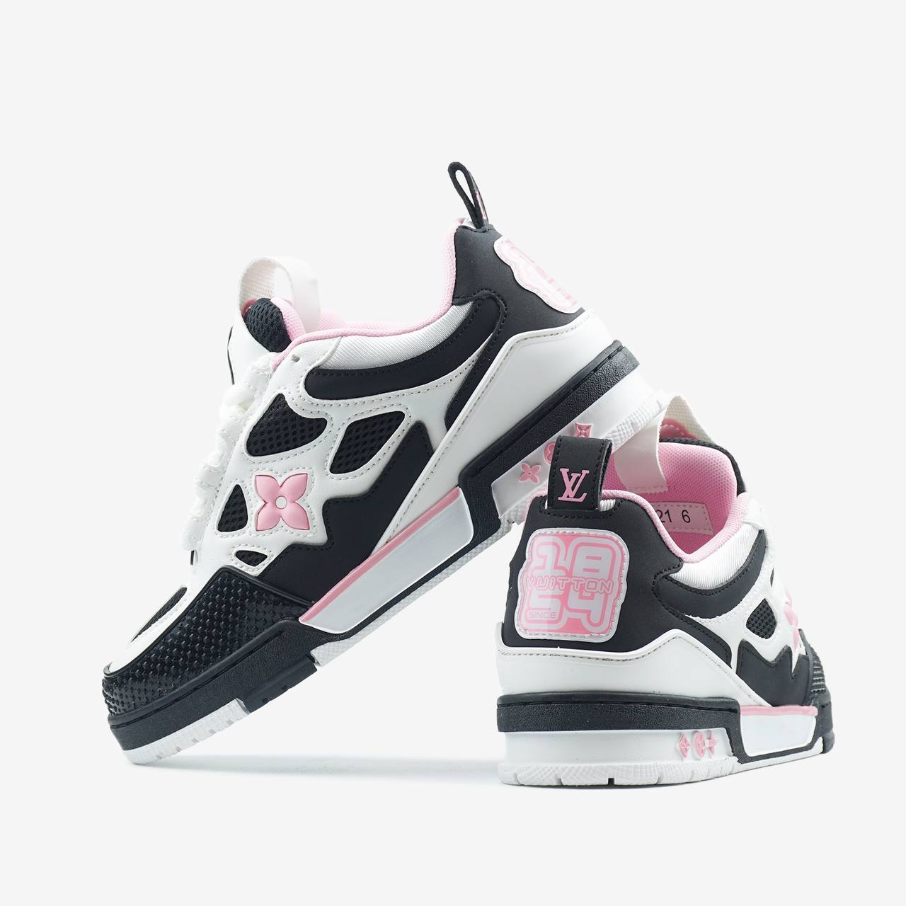 Louis Vuitton Skate Sneaker Black White Pink