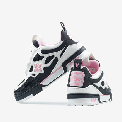 Louis Vuitton Skate Sneaker Black White Pink