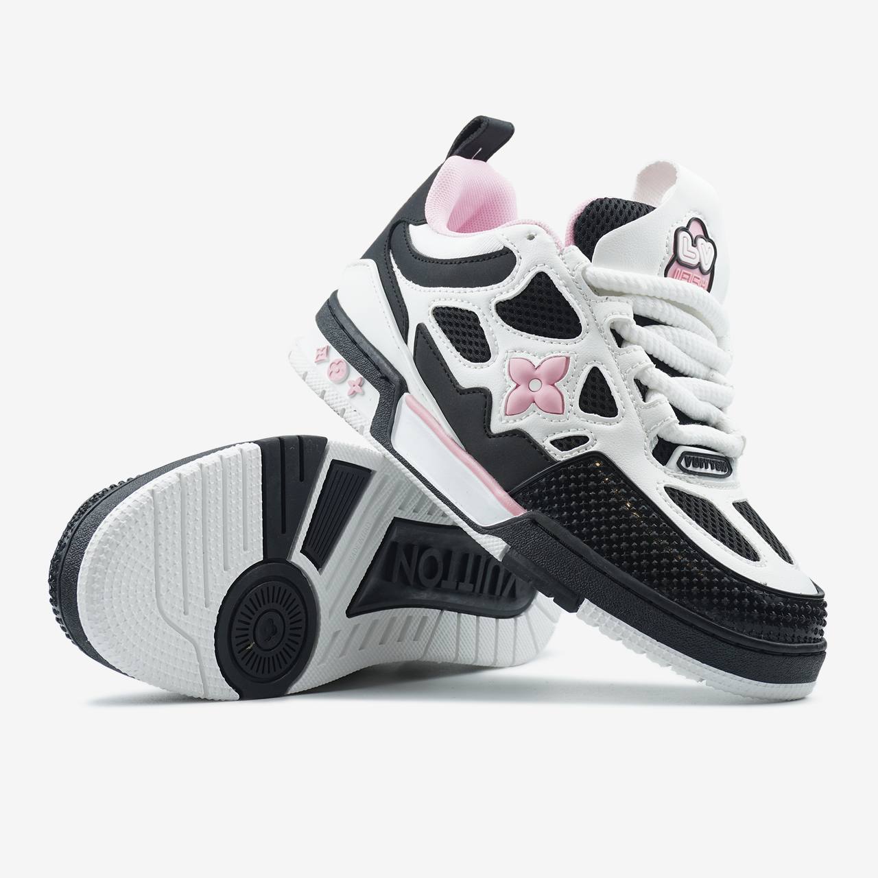 Louis Vuitton Skate Sneaker Black White Pink