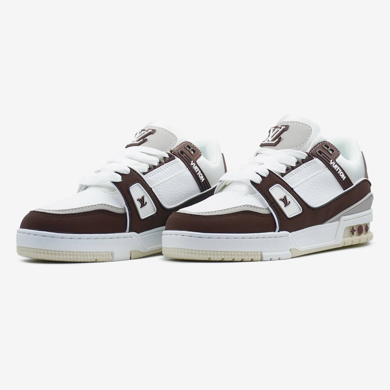 Louis Vuitton Trainer White Brown
