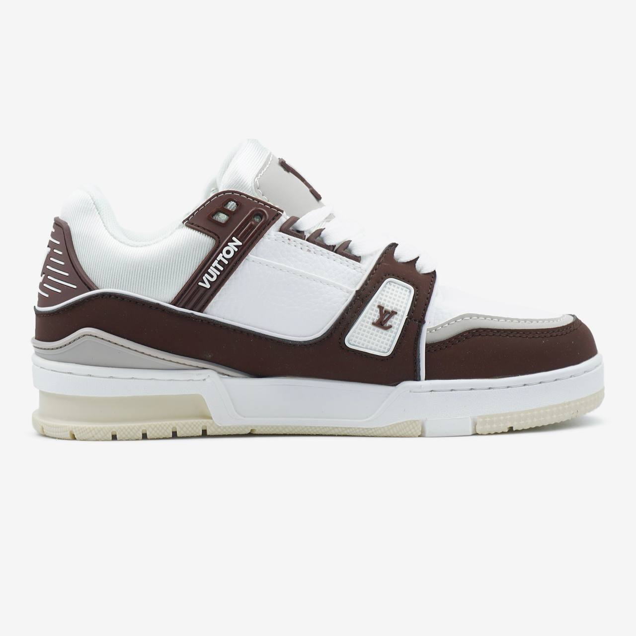 Louis Vuitton Trainer White Brown