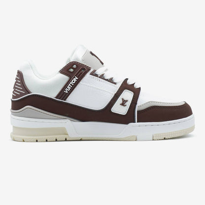 Louis Vuitton Trainer White Brown