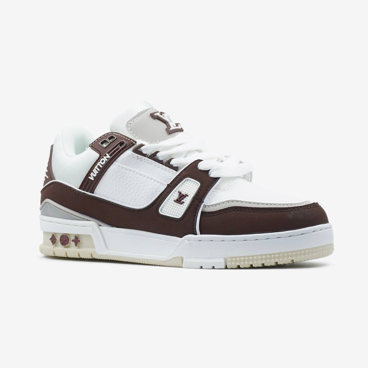 Louis Vuitton Trainer White Brown
