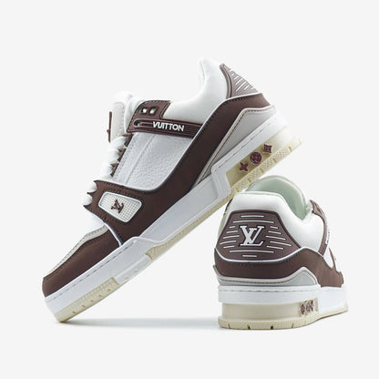 Louis Vuitton Trainer White Brown
