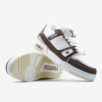 Louis Vuitton Trainer White Brown