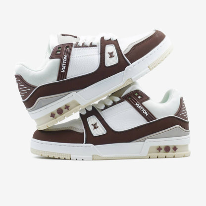 Louis Vuitton Trainer White Brown