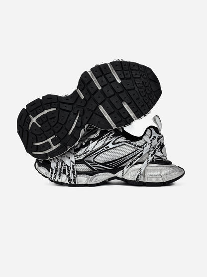 Balenciaga 3XL Extreme Laces Logo Sneaker in White Black