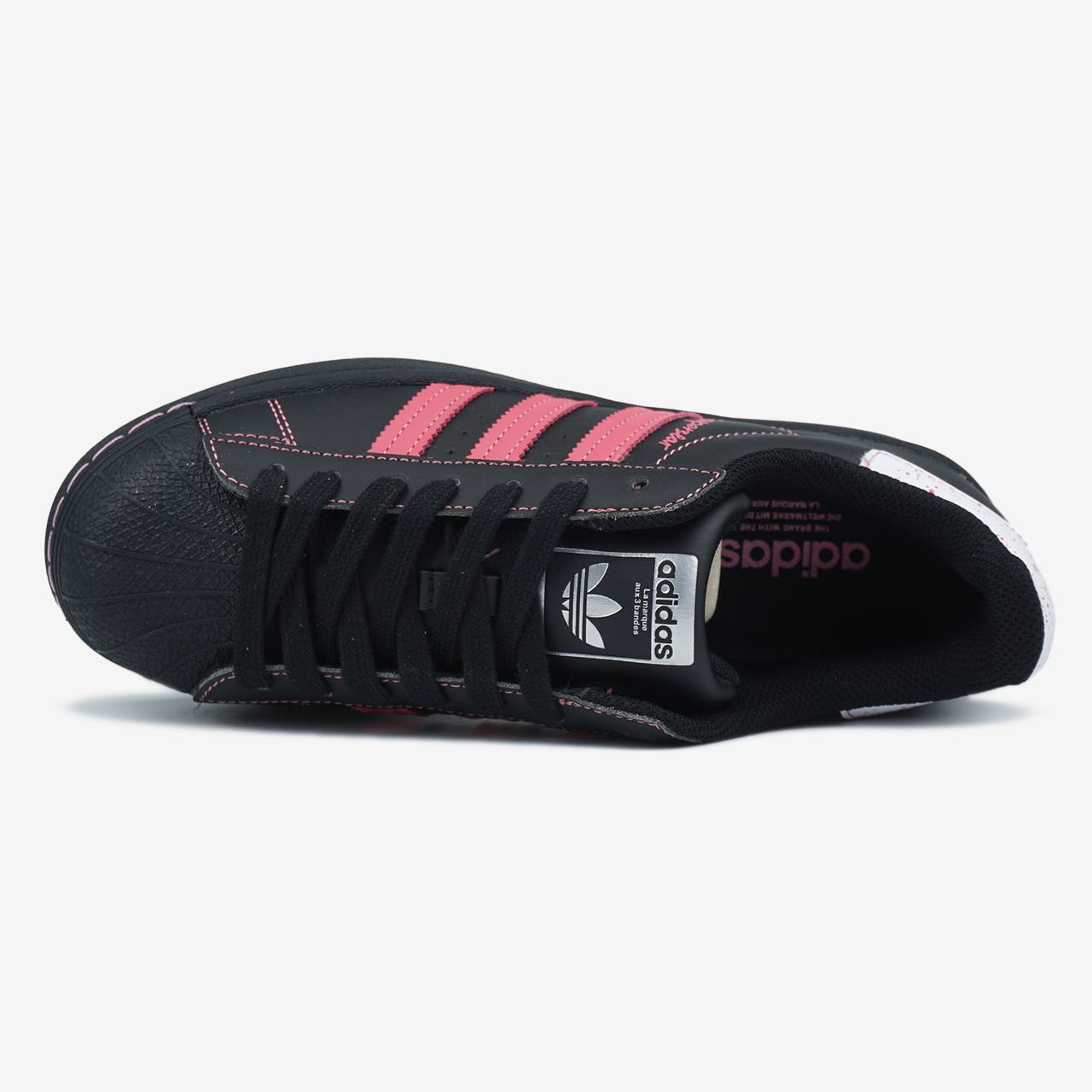 Adidas Superstar Black Pink Thread
