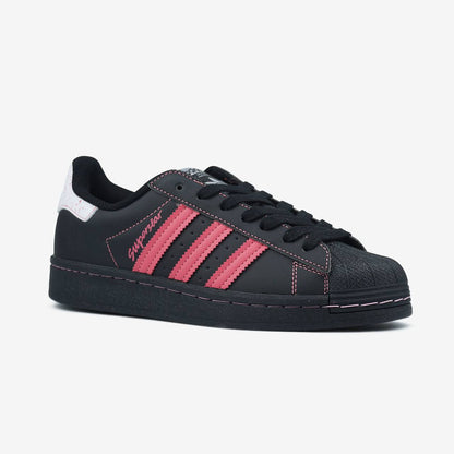 Adidas Superstar Black Pink Thread