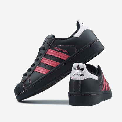 Adidas Superstar Black Pink Thread
