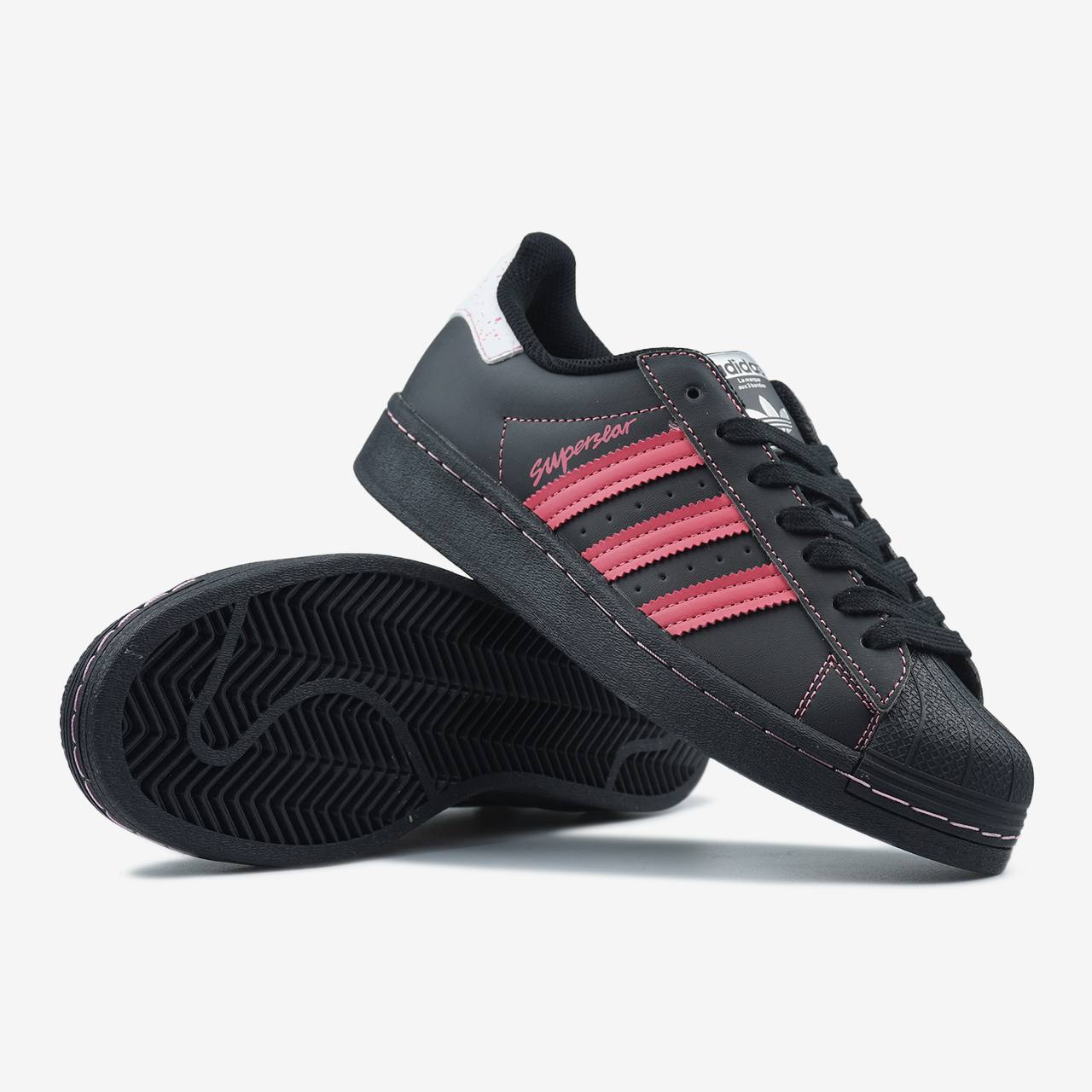 Adidas Superstar Black Pink Thread