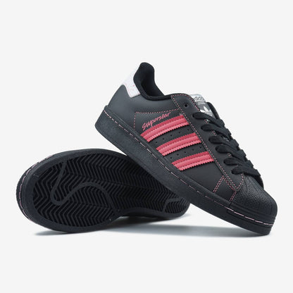 Adidas Superstar Black Pink Thread