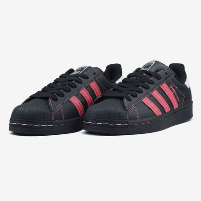 Adidas Superstar Black Pink Thread