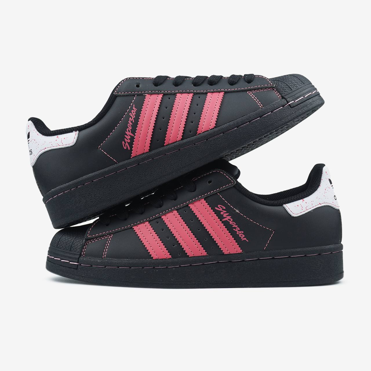 Adidas Superstar Black Pink Thread