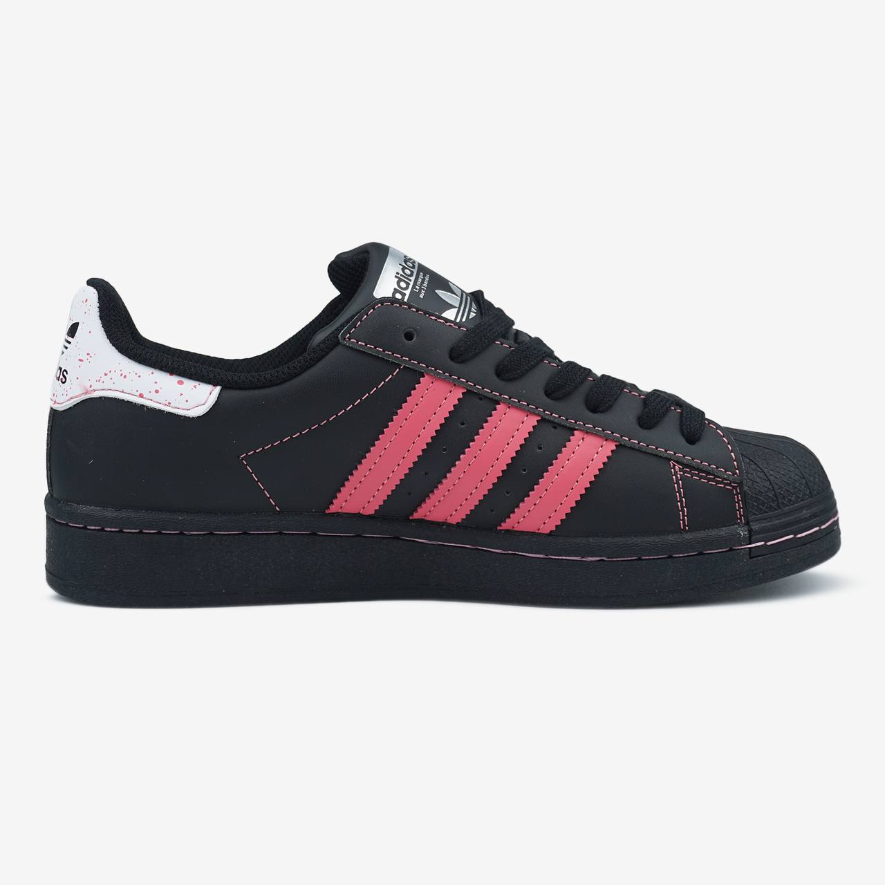 Adidas Superstar Black Pink Thread