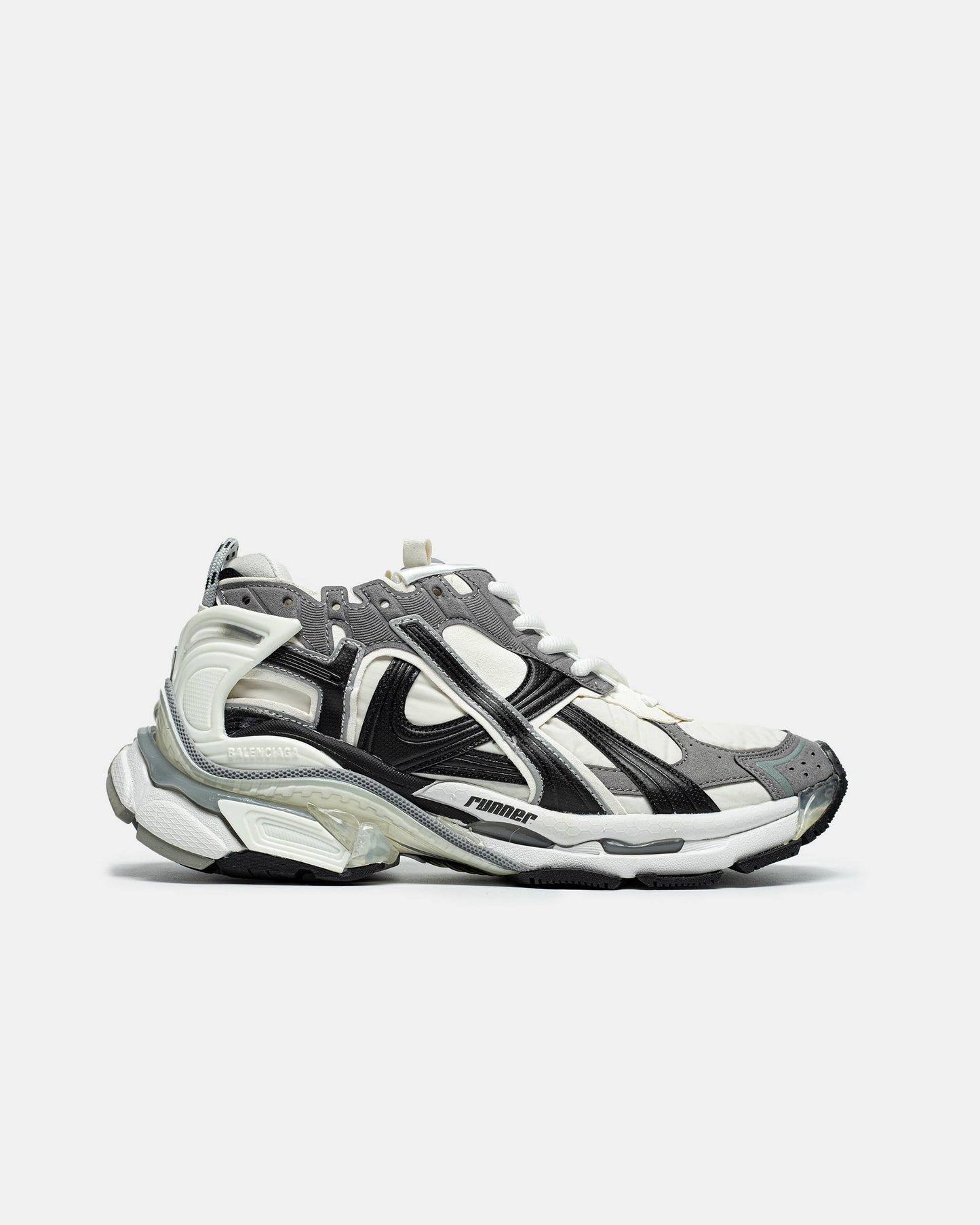 Balenciaga Runner Nylon Sneaker in Grey White Black