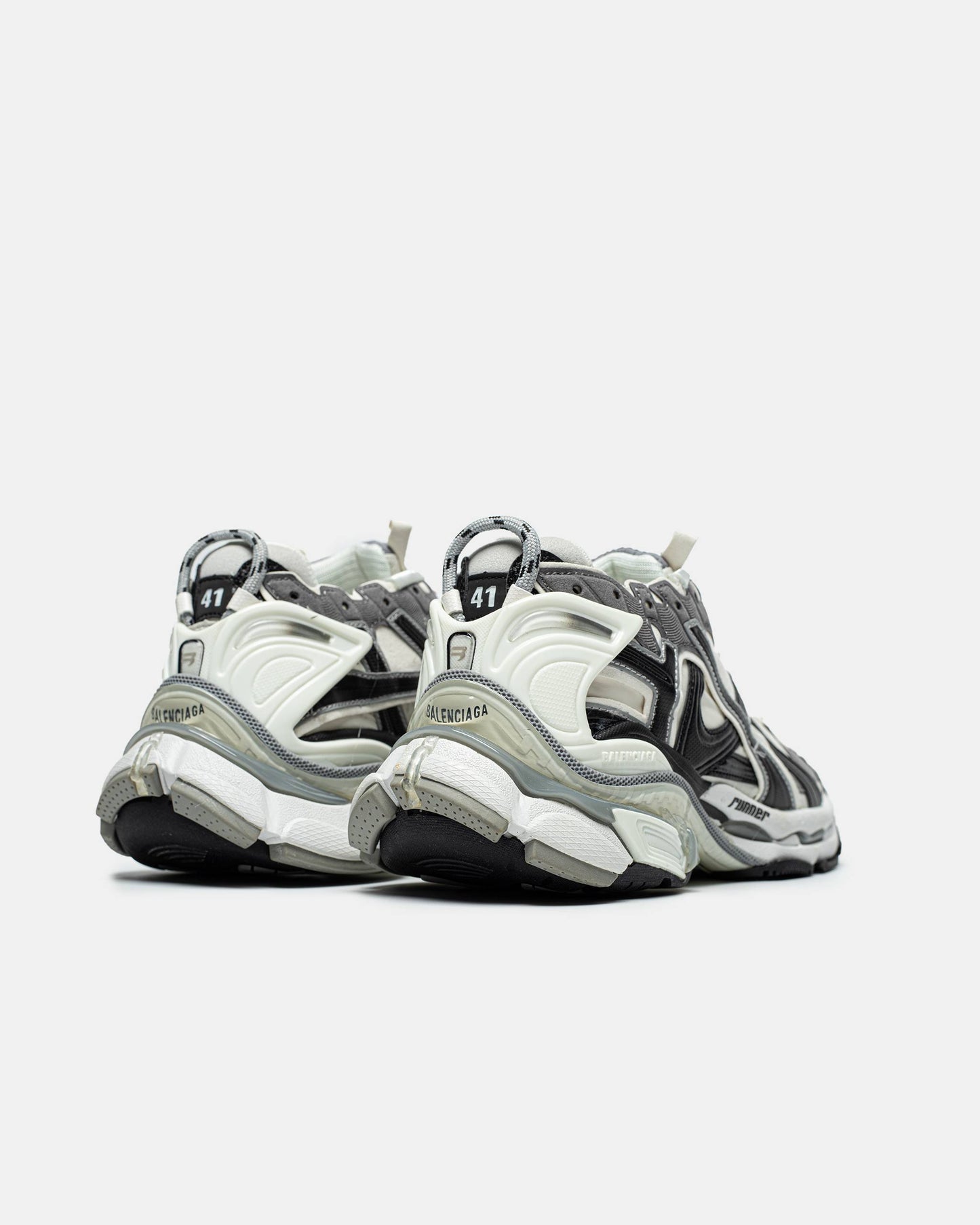 Balenciaga Runner Nylon Sneaker in Grey White Black