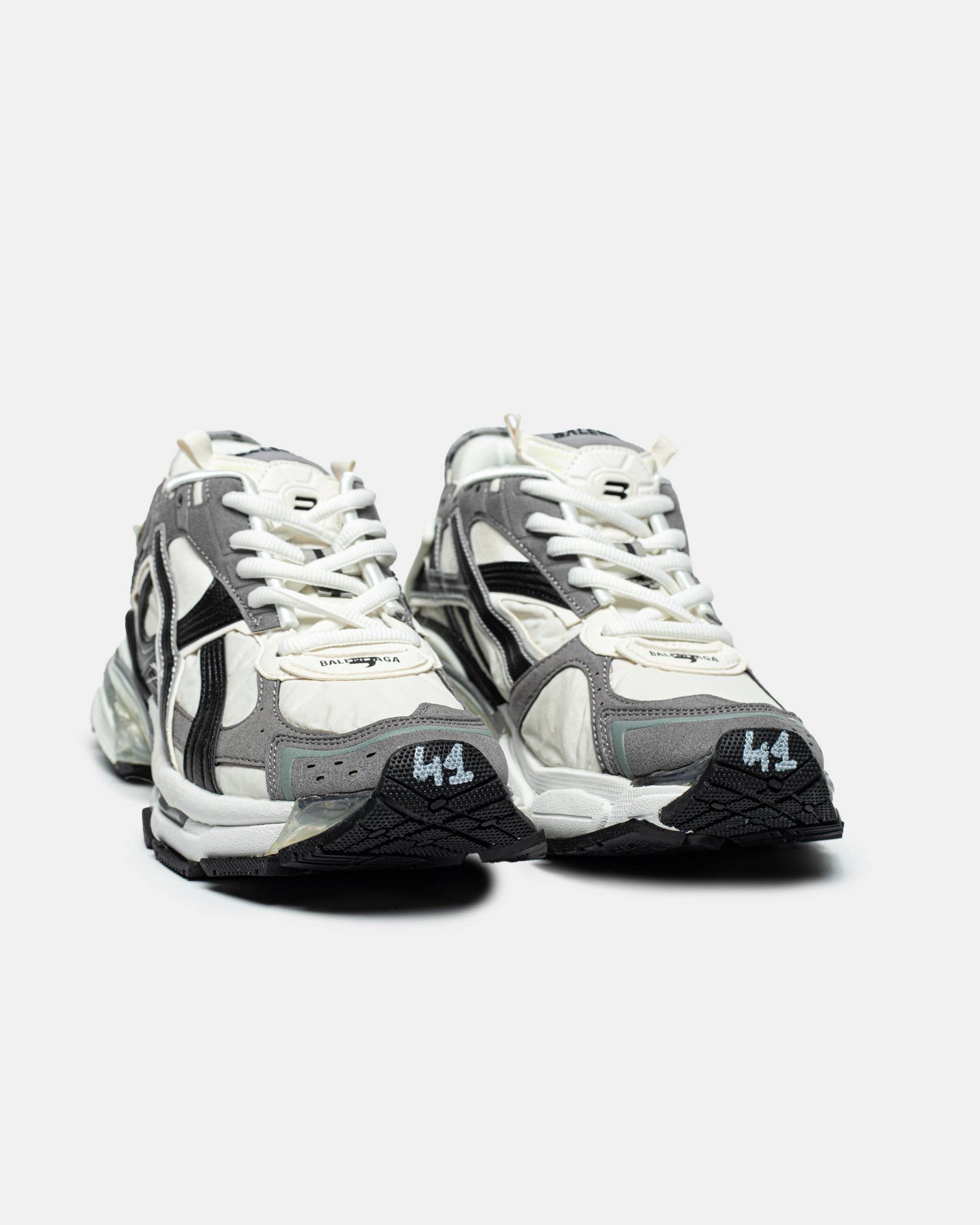 Balenciaga Runner Nylon Sneaker in Grey White Black
