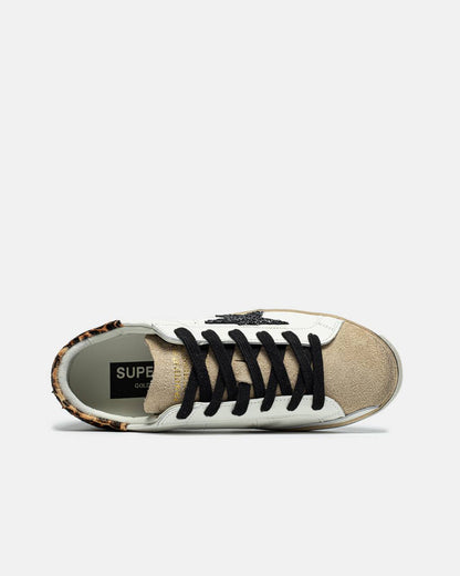 Golden Goose Superstar Leopard Black Glitter Star