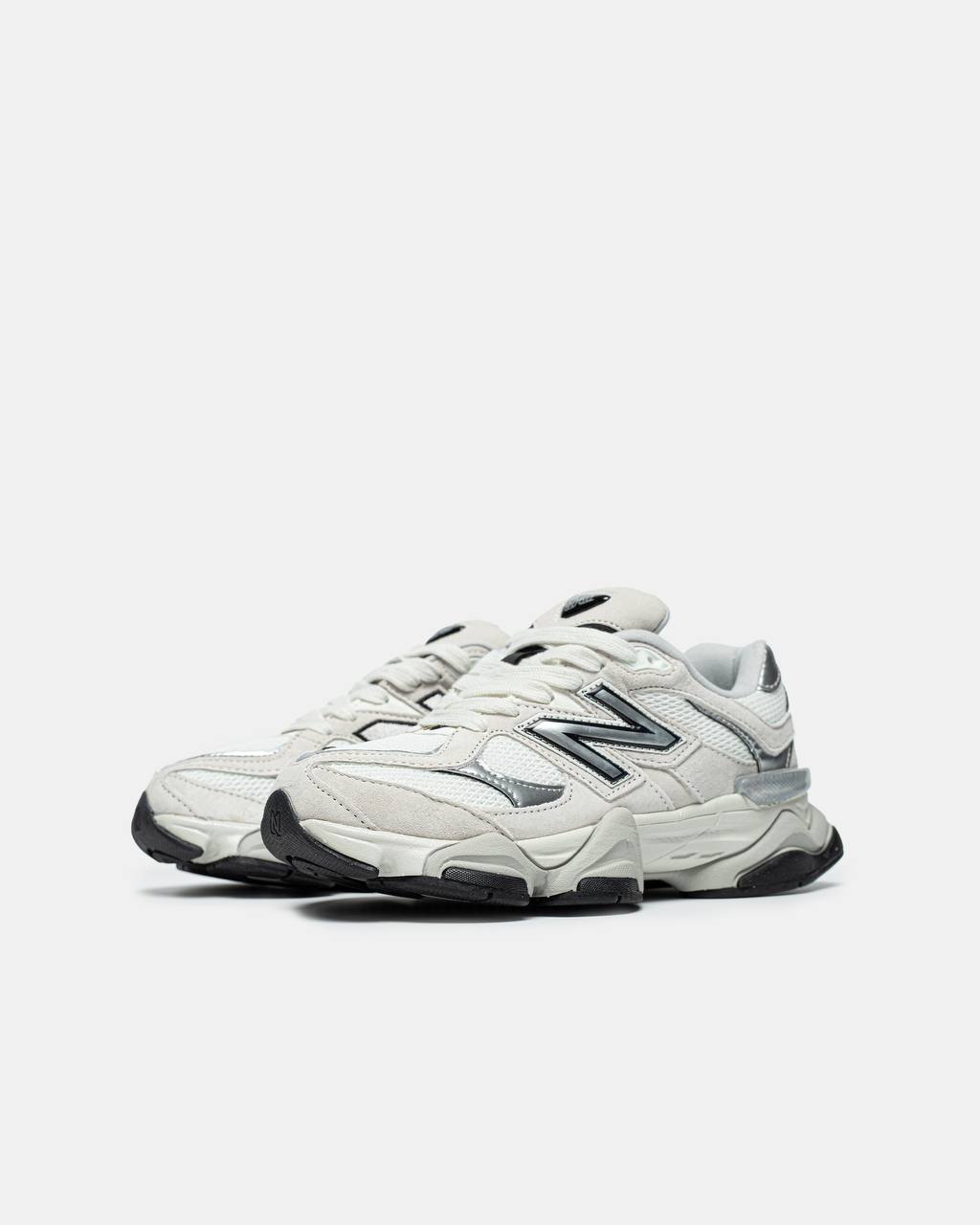 New Balance 9060 White Black Metallic Silver