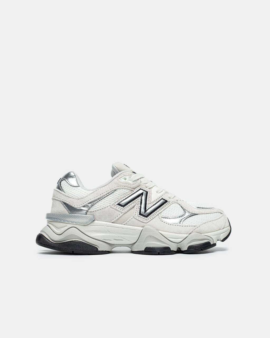 New Balance 9060 White Black Metallic Silver