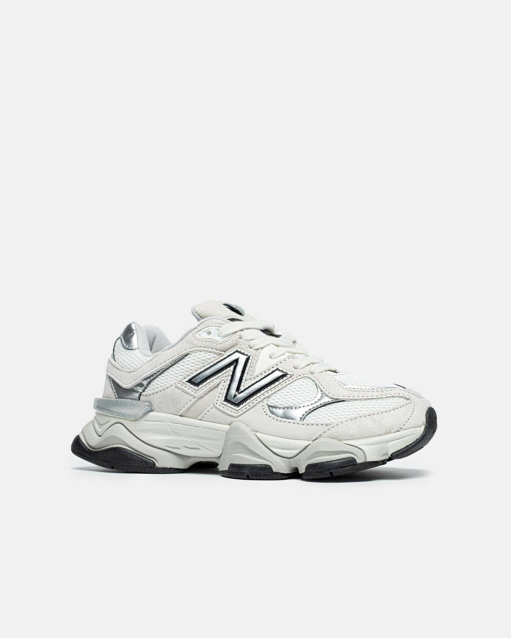 New Balance 9060 White Black Metallic Silver