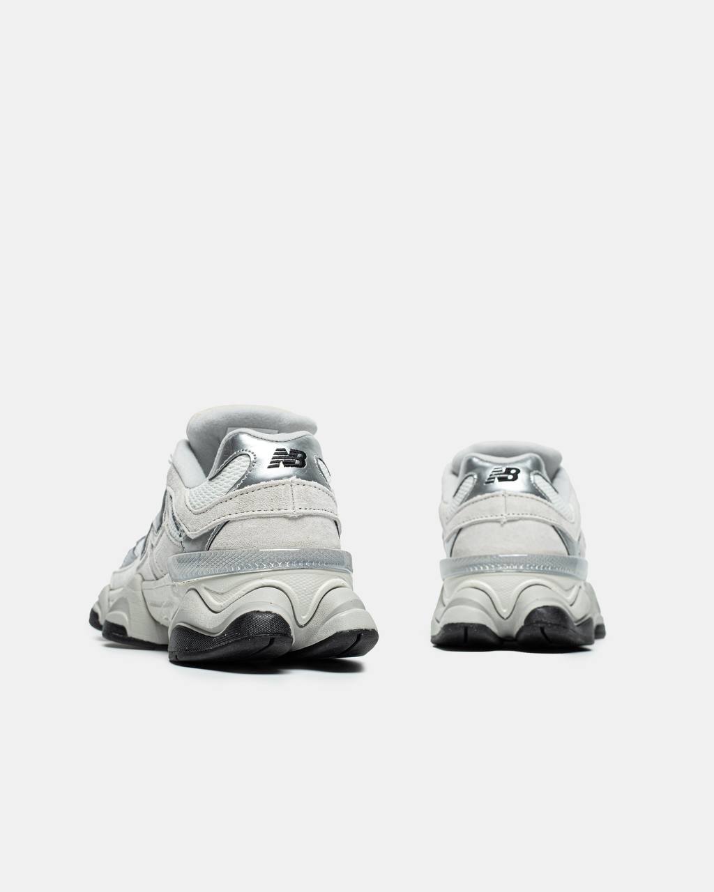 New Balance 9060 White Black Metallic Silver