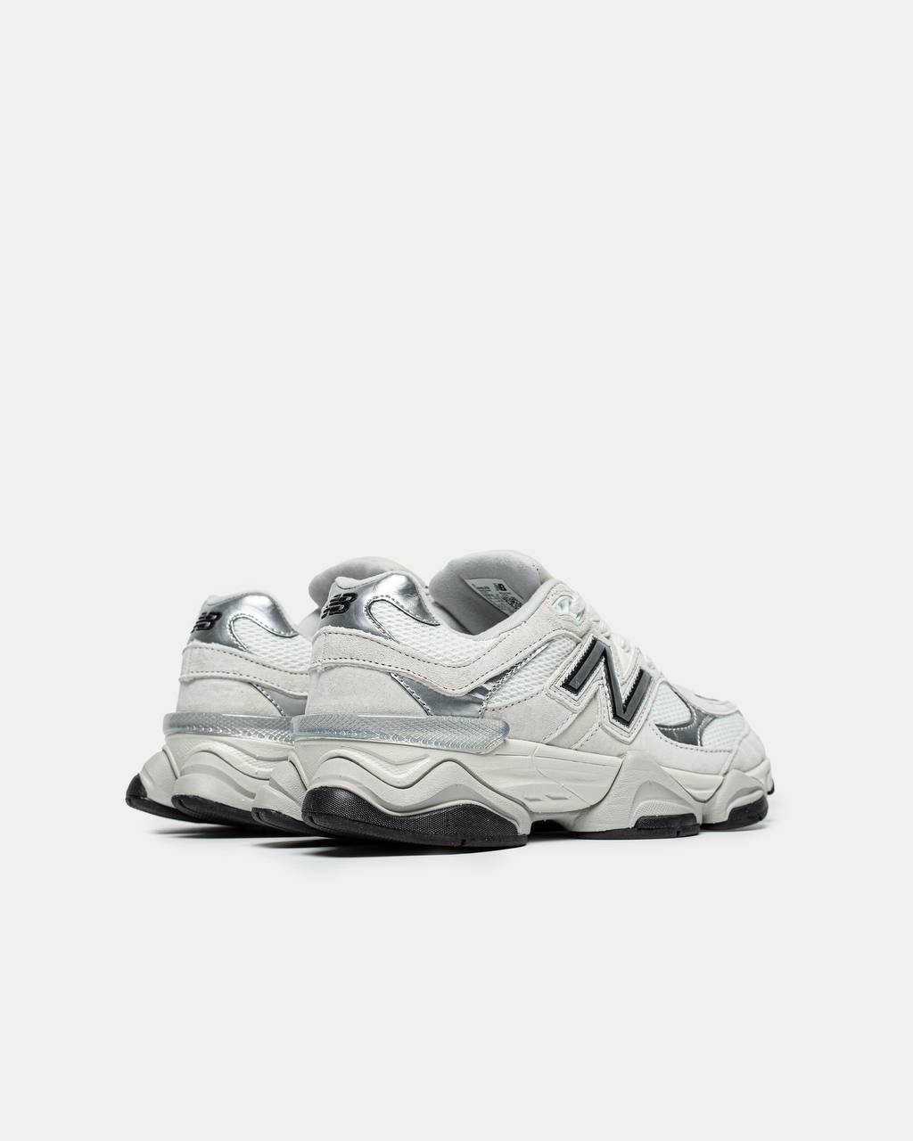 New Balance 9060 White Black Metallic Silver