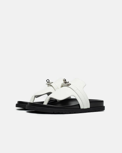 Hermes Empire Sandal Blanc White