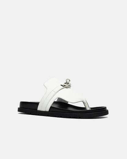 Hermes Empire Sandal Blanc White
